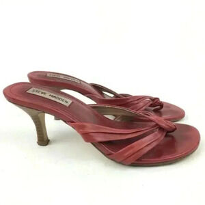 Steve Madden Heels Size 6.5 Kisses Red Leather